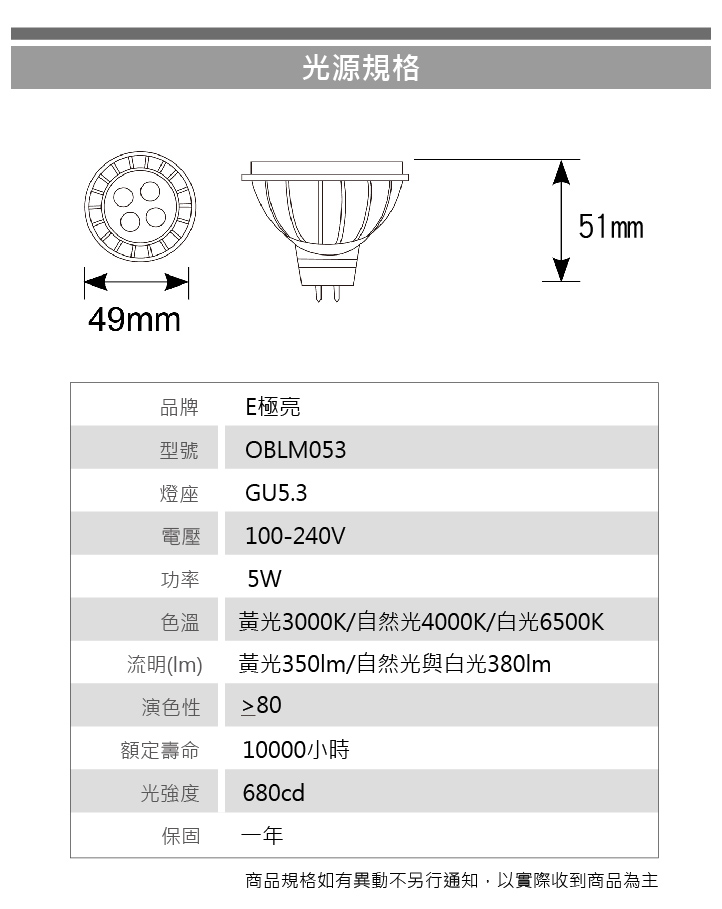 【E極亮】 MR16 LED 5W 無邊框方型崁燈 盒燈